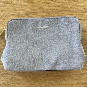 Laura Mercier Pebbled Leather Zip Cosmetic Pouch Bag